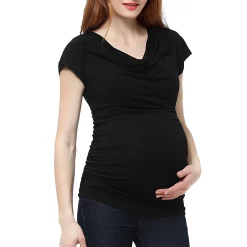 Maternity Pokkori Cowlneck Top