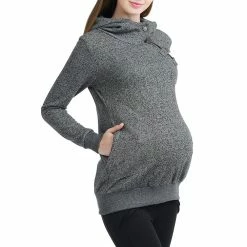 Maternity Pokkori Asymmetrical Zip Hoodie 7 Maternity Pokkori Asymmetrical Zip Hoodie -Women's Pokkori Clothing 5165054 ALT2