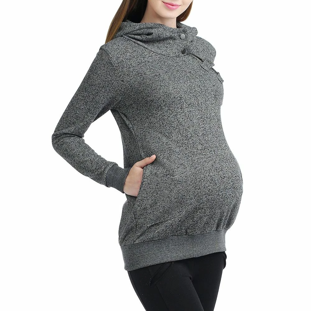Maternity Pokkori Asymmetrical Zip Hoodie 5 Maternity Pokkori Asymmetrical Zip Hoodie - Image 3
