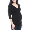 Maternity Pokkori Twist Knot Top -Women's Pokkori Clothing 5165068 Black