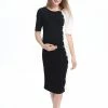 Maternity Pokkori Colorblock Midi Dress -Women's Pokkori Clothing 5165273