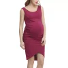 Maternity Pokkori Tulip Hem Midi Dress -Women's Pokkori Clothing 5168037 Berry