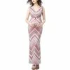 Maternity Pokkori Chevron Print Maxi Dress