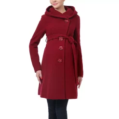 Maternity Pokkori Hooded Wool-Blend Coat
