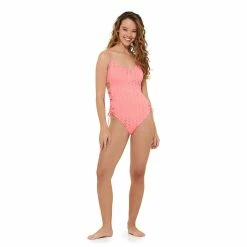 Juniors' Ninety-Nine° Side Lace Up One-Piece Swimsuit -Women's Pokkori Clothing 5175447 ALT3