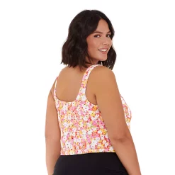 Juniors' Plus Size Ninety-Nine° Knot-Front Crop Tankini Top 12 Juniors' Plus Size Ninety-Nine° Knot-Front Crop Tankini Top -Women's Pokkori Clothing 5175532 ALT