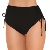 Juniors' Ninety-Nine° High-Waist Ruched Swim Bottoms -Women's Pokkori Clothing 5175818 Black