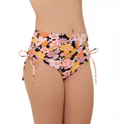 Juniors' Ninety-Nine° High-Waist Ruched Swim Bottoms -Women's Pokkori Clothing 5175818 Floral Fun