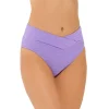 Juniors' Ninety-Nine° High-Waist Cheeky Swim Bottoms -Women's Pokkori Clothing 5175832 Paisley Purple Dot