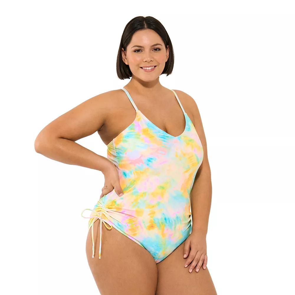 Juniors' Plus Size Ninety-Nine° V-Neck Adjustable One-Piece Swimsuit 6 Juniors' Plus Size Ninety-Nine° V-Neck Adjustable One-Piece Swimsuit - Image 4
