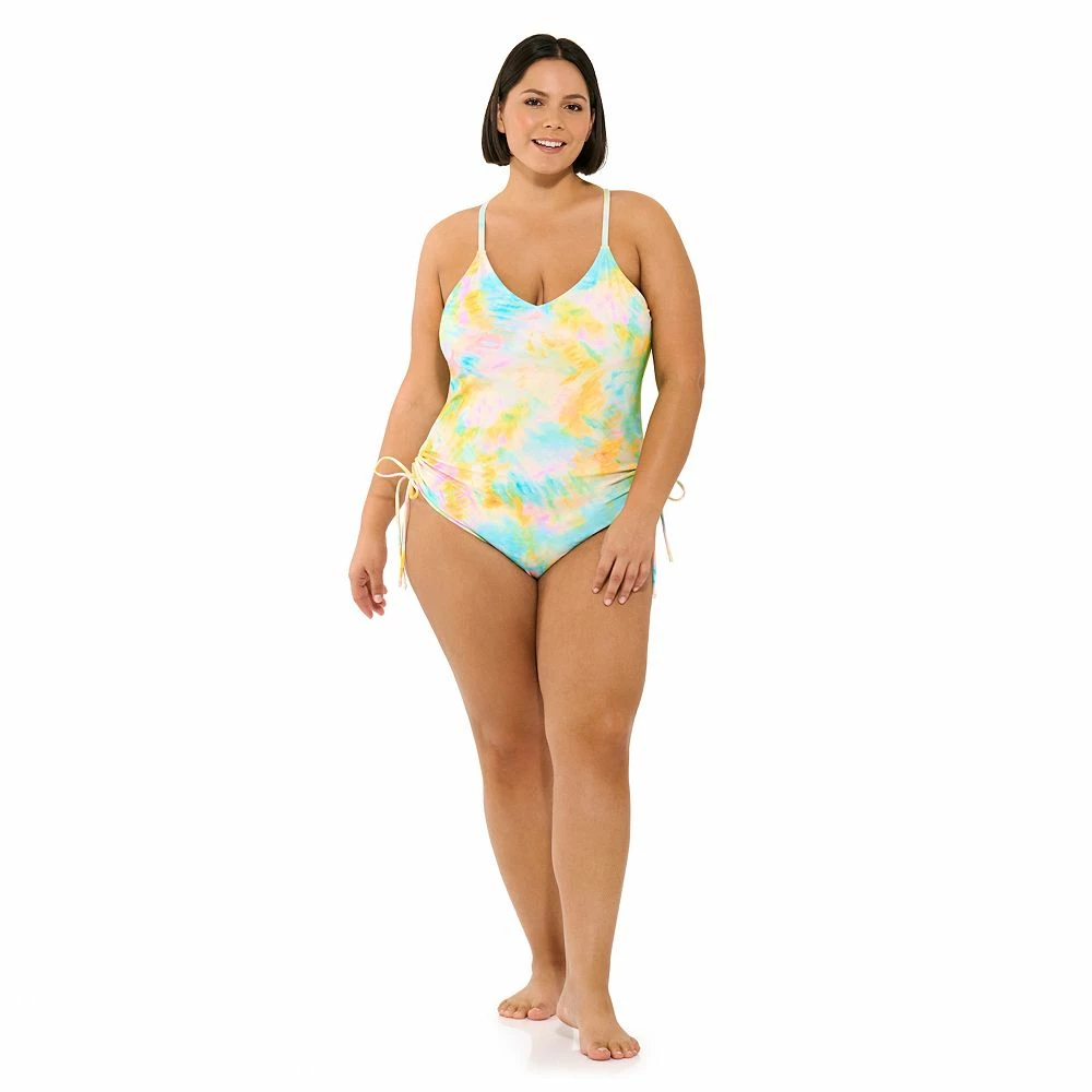 Juniors' Plus Size Ninety-Nine° V-Neck Adjustable One-Piece Swimsuit 7 Juniors' Plus Size Ninety-Nine° V-Neck Adjustable One-Piece Swimsuit - Image 5