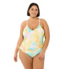 Juniors' Plus Size Ninety-Nine° V-Neck Adjustable One-Piece Swimsuit 1 Juniors' Plus Size Ninety-Nine° V-Neck Adjustable One-Piece Swimsuit -Women's Pokkori Clothing 5175854 Cotton Candy Sky