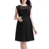 Maternity Pokkori Lace Skater Dress -Women's Pokkori Clothing 5192009 Black