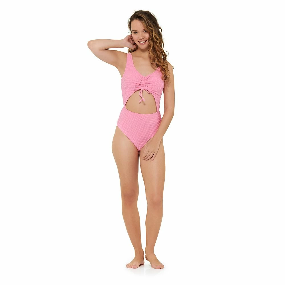 Juniors' Ninety-Nine° Ruched Cutout One-Piece Swimsuit 9 Juniors' Ninety-Nine° Ruched Cutout One-Piece Swimsuit - Image 7