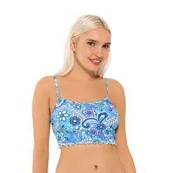 Juniors' Ninety-Nine° Cropped Swim Top 11 Juniors' Ninety-Nine° Cropped Swim Top -Women's Pokkori Clothing 5267977 Retro Swirl