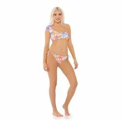 Juniors' Ninety-Nine° Cap Sleeve One-Shoulder Bikini Top -Women's Pokkori Clothing 5269303 ALT3