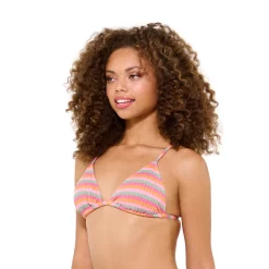 Juniors' Ninety-Nine Degrees° Shirred Triangle Swim Top -Women's Pokkori Clothing 5269332 ALT2