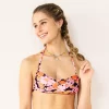 Juniors' Ninety-Nine Degrees° Shirred Bandeau Swim Top -Women's Pokkori Clothing 5269338 Floral Fun