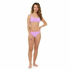 Juniors' Ninety-Nine Degrees° Tunnel-Back Shirred Bikini Top -Women's Pokkori Clothing 5269371 ALT3