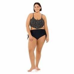 Juniors' Plus Size Ninety-Nine Degrees° Hanky-Hem Tankini Top -Women's Pokkori Clothing 5270114 ALT3