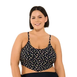 Juniors' Plus Size Ninety-Nine Degrees° Hanky-Hem Tankini Top