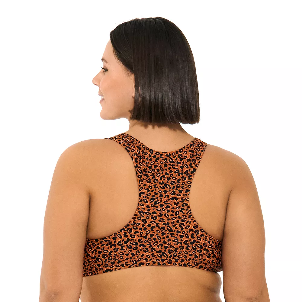 Juniors' Plus Size Ninety-Nine Degrees° High-Neck Racerback Swim Top 4 Juniors' Plus Size Ninety-Nine Degrees° High-Neck Racerback Swim Top - Image 2