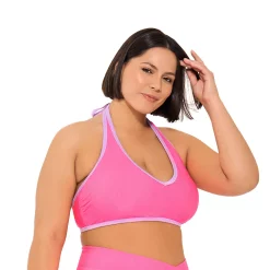 Juniors' Plus Size Ninety-Nine° Halter Swim Top -Women's Pokkori Clothing 5270125 ALT2