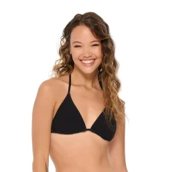 Juniors' Ninety-Nine Degrees° Triangle Bikini Top 15 Juniors' Ninety-Nine Degrees° Triangle Bikini Top -Women's Pokkori Clothing 5326376 Black