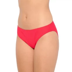 Juniors' Ninety-Nine Degrees° Classic Hipster Swim Bottoms -Women's Pokkori Clothing 5326413 Scarlet