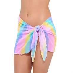 Juniors' Ninety-Nine° Wrap Sarong Swim Cover-Up -Women's Pokkori Clothing 5502932 Sherbet Stripe