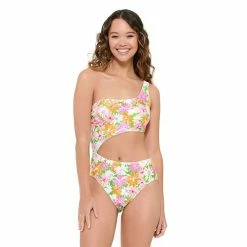 Juniors' Ninety-Nine Degrees° One-Shoulder One-Piece Swimsuit