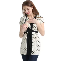 Maternity Pokkori Polka-Dot Nursing Top -Women's Pokkori Clothing 5703631 ALT3
