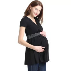 Maternity Pokkori Faux-Wrap Nursing Top -Women's Pokkori Clothing 5703642 ALT4