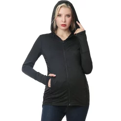 Maternity Pokkori Ruched Performance Hoodie -Women's Pokkori Clothing 5703662 ALT3
