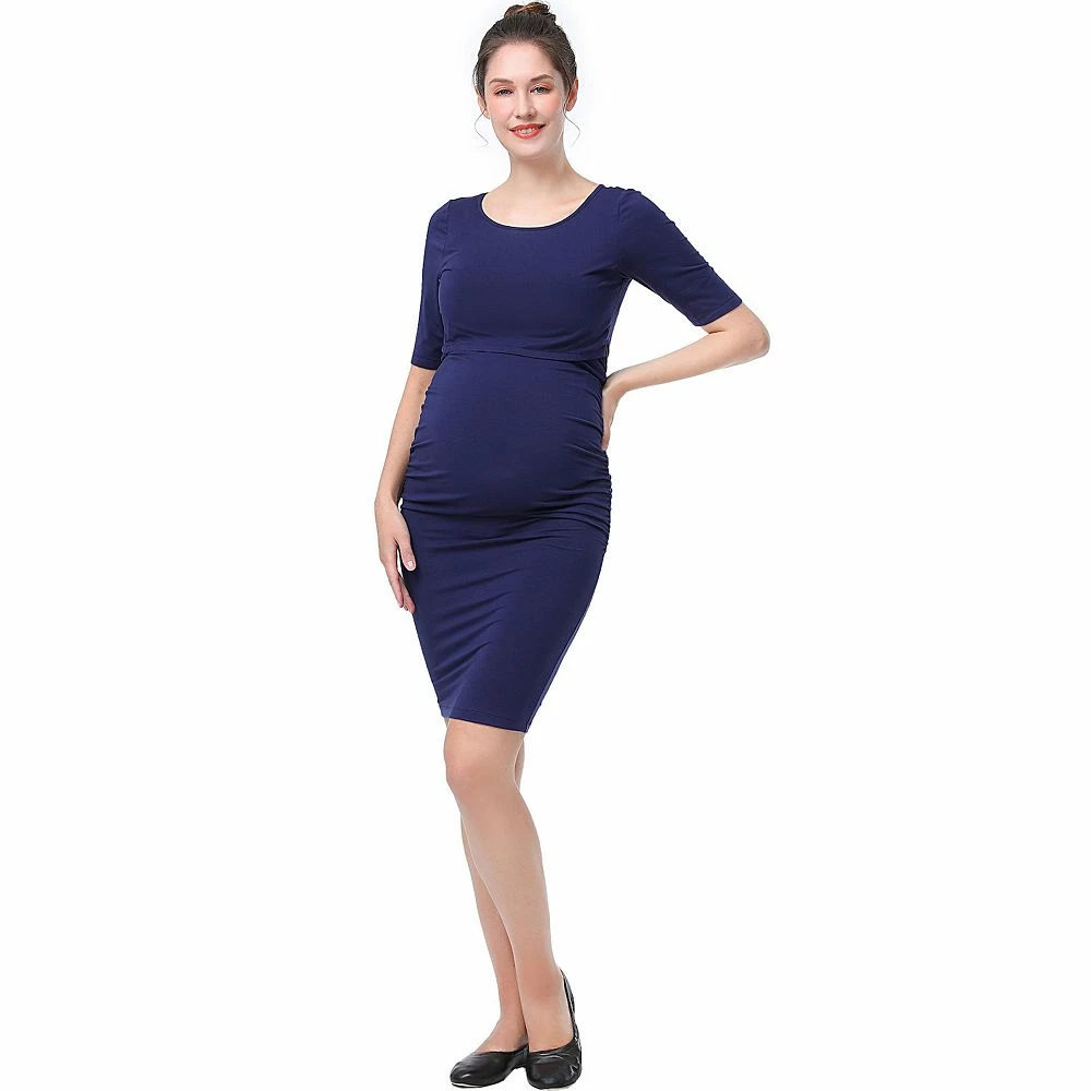 Maternity Pokkori Ruched Nursing Sheath Dress 4 Maternity Pokkori Ruched Nursing Sheath Dress - Image 2