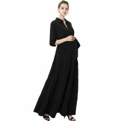 Maternity Pokkori Nursing Maxi Shirtdress