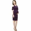 Maternity Pokkori Cold-Shoulder Sheath Dress -Women's Pokkori Clothing 5703675
