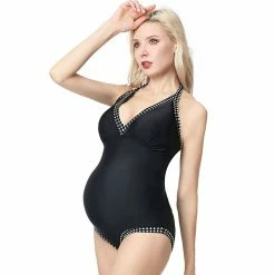 Maternity Pokkori UPF 50+ Halter One-Piece Swimsuit -Women's Pokkori Clothing 5703683 ALT2