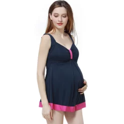 Maternity Pokkori UPF 50+ Colorblock One-Piece Swimdress 8 Maternity Pokkori UPF 50+ Colorblock One-Piece Swimdress -Women's Pokkori Clothing 5703690 ALT2
