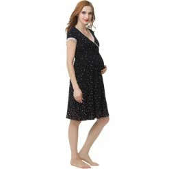 Maternity Pokkori Lace-Accent Nursing Nightgown 11 Maternity Pokkori Lace-Accent Nursing Nightgown -Women's Pokkori Clothing 5703703 ALT4