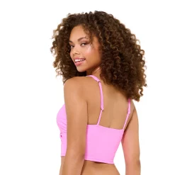 Juniors' Ninety-Nine Degrees° Twist Crop Tankini Top -Women's Pokkori Clothing 5759127 ALT