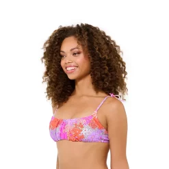 Juniors' Ninety-Nine Degrees° Shirred Square Bikini Top -Women's Pokkori Clothing 5759137 ALT2