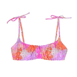 Juniors' Ninety-Nine Degrees° Shirred Square Bikini Top -Women's Pokkori Clothing 5759137 ALT4