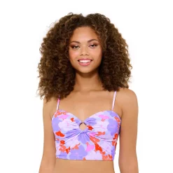 Juniors' Ninety-Nine Degrees° Ring Crop Tankini Top -Women's Pokkori Clothing 5759140 Lush Tropics