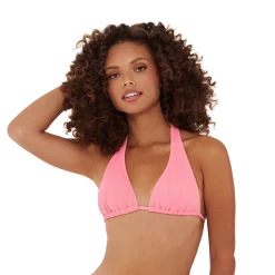 Juniors' Ninety-Nine Degrees° Adjustable Triangle Bikini Top -Women's Pokkori Clothing 5759142 Plumeria Crinkle