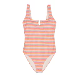 Juniors' Ninety-Nine Degrees° Notched One-Piece Swimsuit 11 Juniors' Ninety-Nine Degrees° Notched One-Piece Swimsuit -Women's Pokkori Clothing 5759145 ALT4
