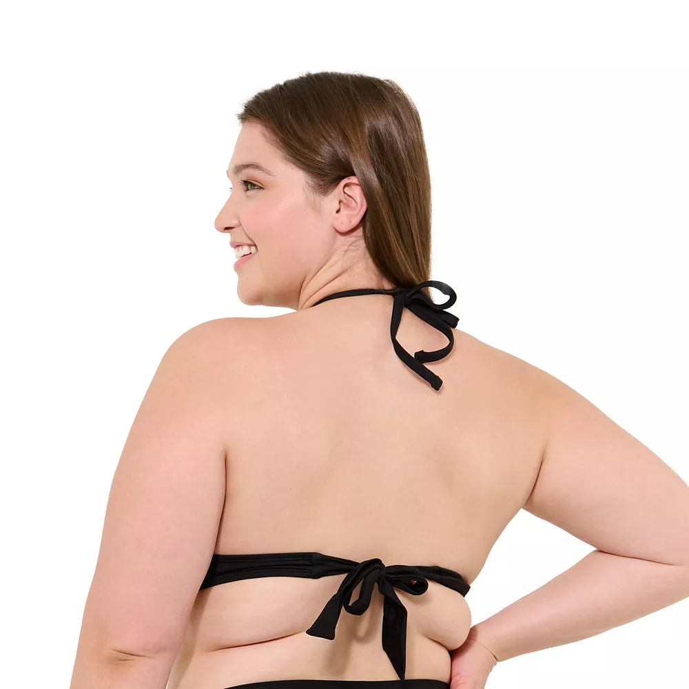 Juniors' Plus Size Ninety-Nine Degrees° Adjustable Halter Bikini Top 4 Juniors' Plus Size Ninety-Nine Degrees° Adjustable Halter Bikini Top - Image 2