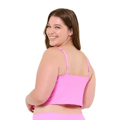 Juniors' Plus Size Ninety-Nine Degrees° Twist Crop Tankini Top -Women's Pokkori Clothing 5759989 ALT