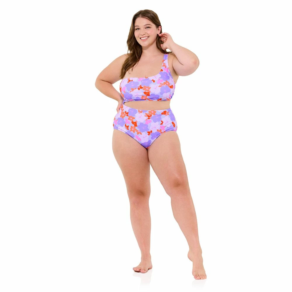 Juniors' Plus Size Ninety-Nine Degrees° One Shoulder One-Piece Swimsuit 6 Juniors' Plus Size Ninety-Nine Degrees° One Shoulder One-Piece Swimsuit - Image 4