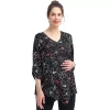 Maternity Pokkori Nursing Layered Ruched-Sleeve Blouse -Women's Pokkori Clothing 5932350